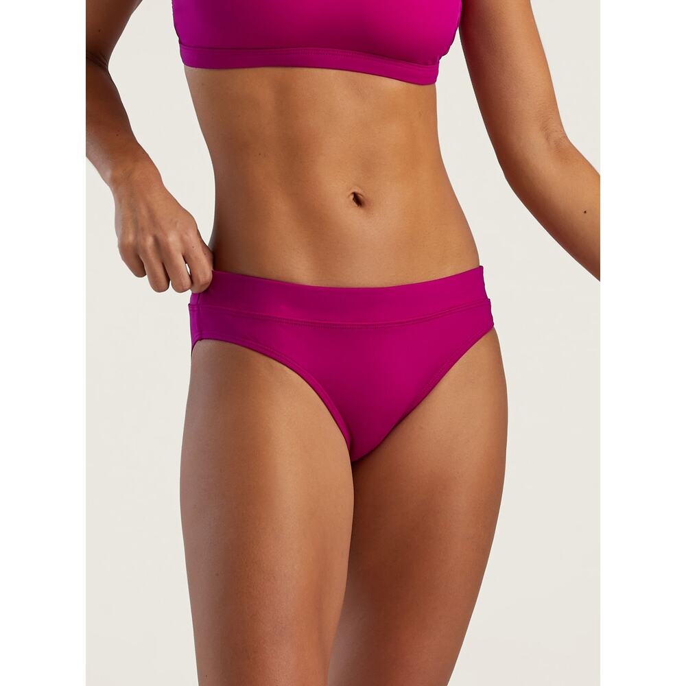 NWT Title Nine Lehua Bikini Bottom Women’s Small Anemone Pink Mid Rise Swim